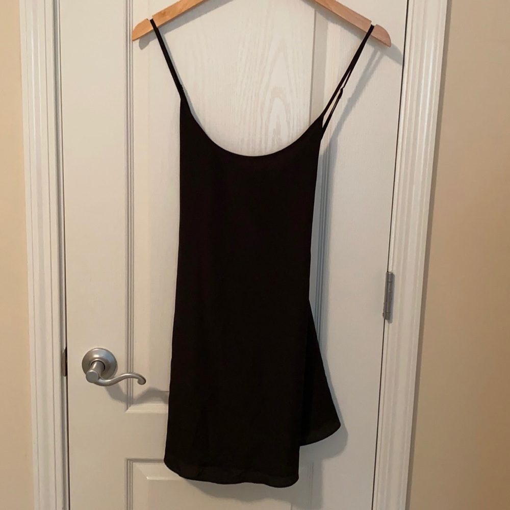 Black cross cross back dress